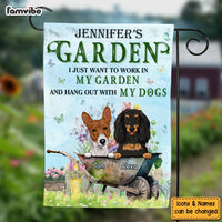 Personalized Work In Garden And Hangout With Dogs Flag 25612 thumb 1
