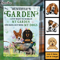 Personalized Work In Garden And Hangout With Dogs Flag 25612 thumb 1