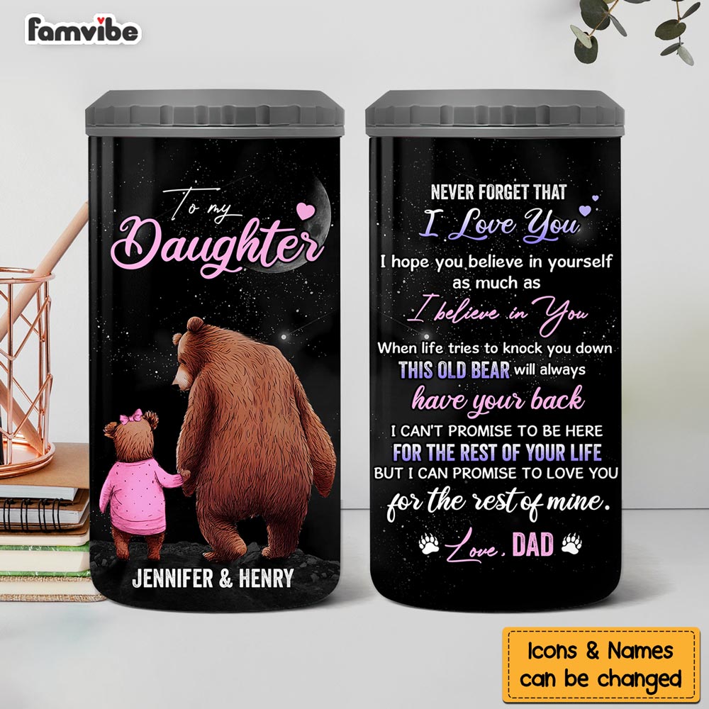 Personalized Gift For Daughter Son Never Forget That I Love you 4 in 1 Can Cooler 25616 Primary Mockup