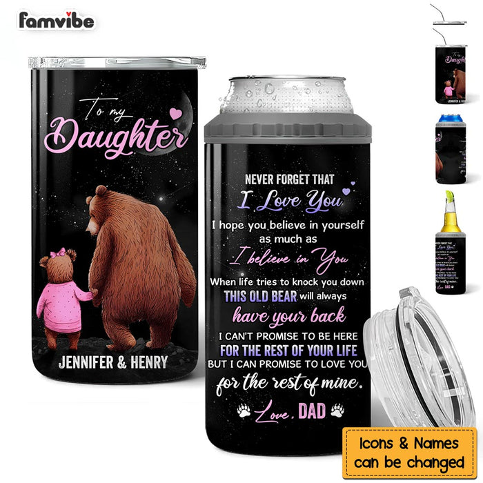 Personalized Gift For Daughter Never Forget That I Love you 4 in 1 Can Cooler 25616 1