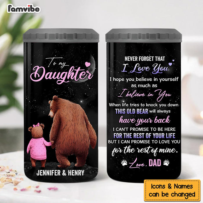 Personalized Gift For Daughter Never Forget That I Love you 4 in 1 Can Cooler 25616 1