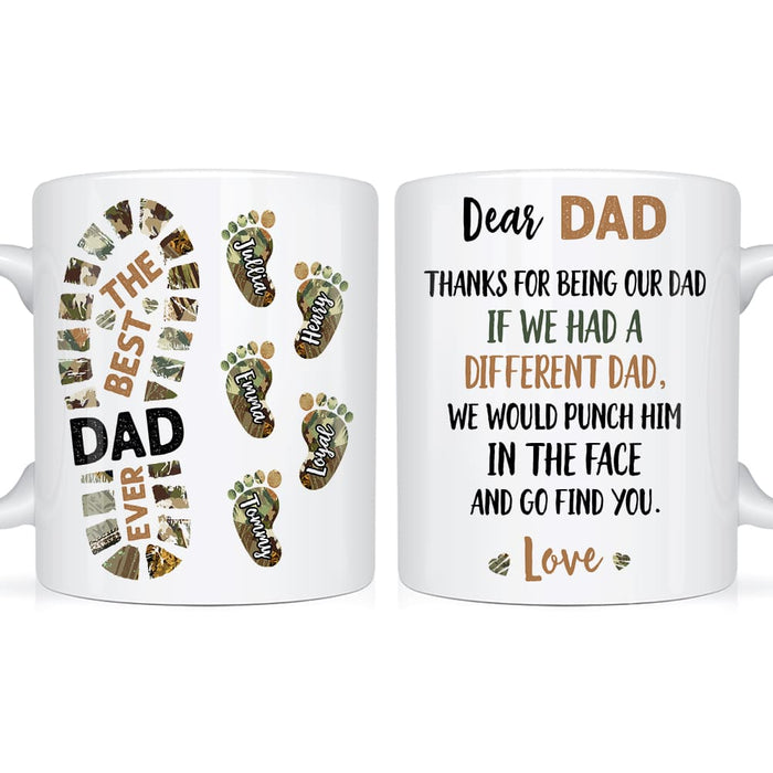 Personalized Gift For Father For Dad Foot Print Mug 25617 1