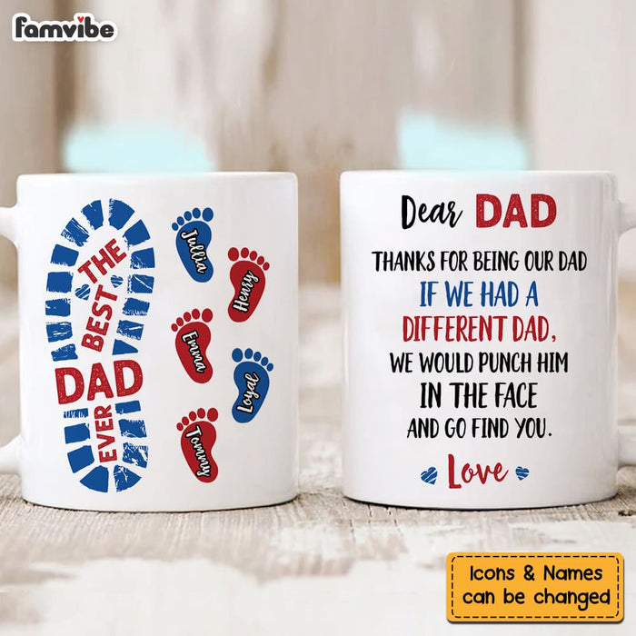 Personalized Gift For Father For Dad Foot Print Mug 25617 1