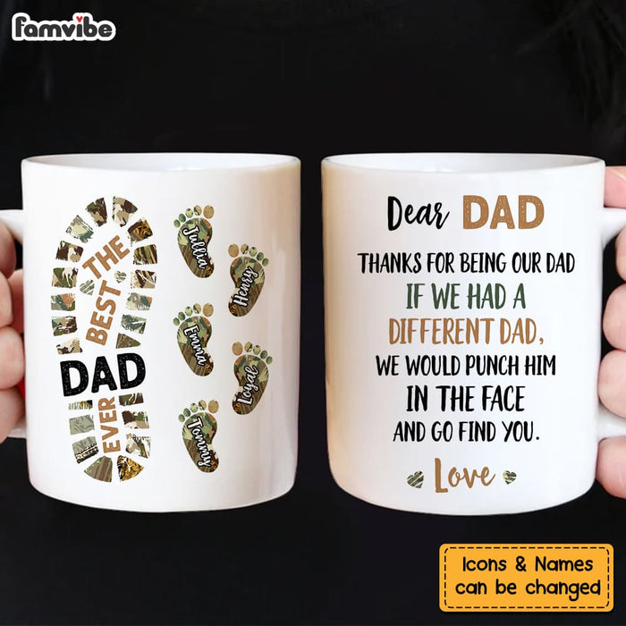 Personalized Gift For Father For Dad Foot Print Mug 25617 1
