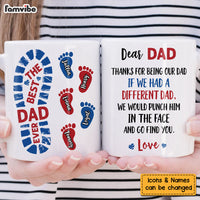 Personalized Gift For Father For Dad Foot Print Mug 25617 thumb 1
