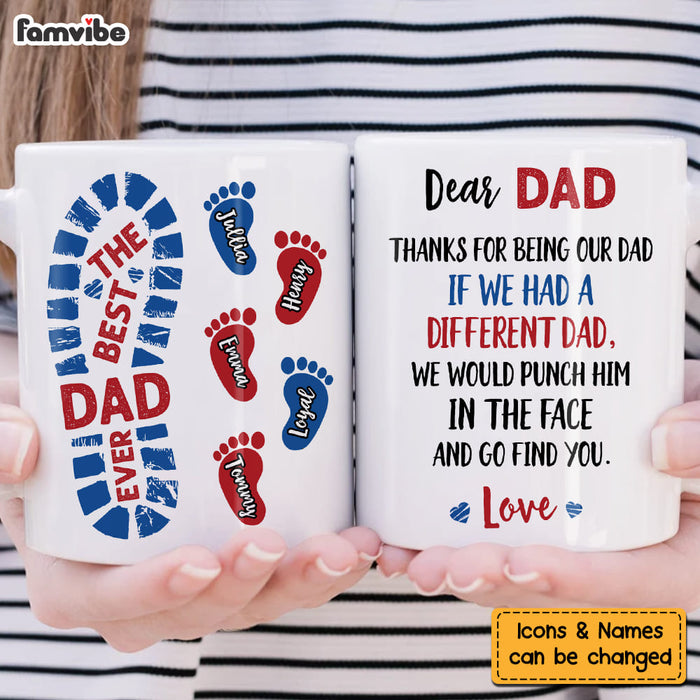 Personalized Gift For Father For Dad Foot Print Mug 25617 1