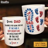 Personalized Gift For Father For Dad Foot Print Mug 25617 thumb 1