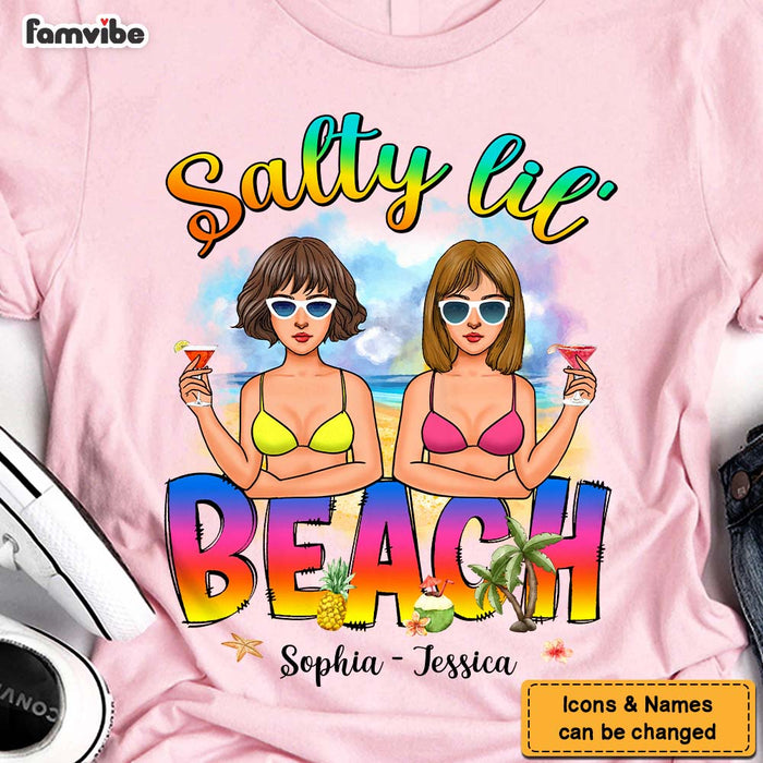 Personalized Gift For Friends Salty Lil' Beach Shirt - Hoodie - Sweatshirt 25618 1