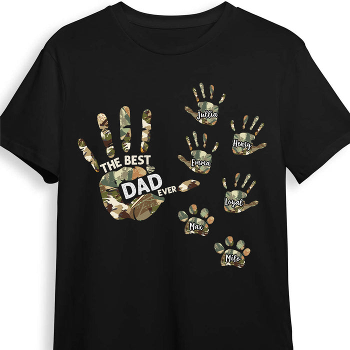 Personalized Gift For Father For Dad Hand Print Shirt - Hoodie - Sweatshirt 25626 1