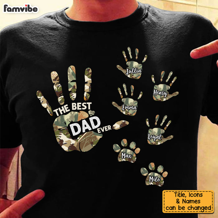 Personalized Gift For Father For Dad Hand Print Shirt - Hoodie - Sweatshirt 25626 1