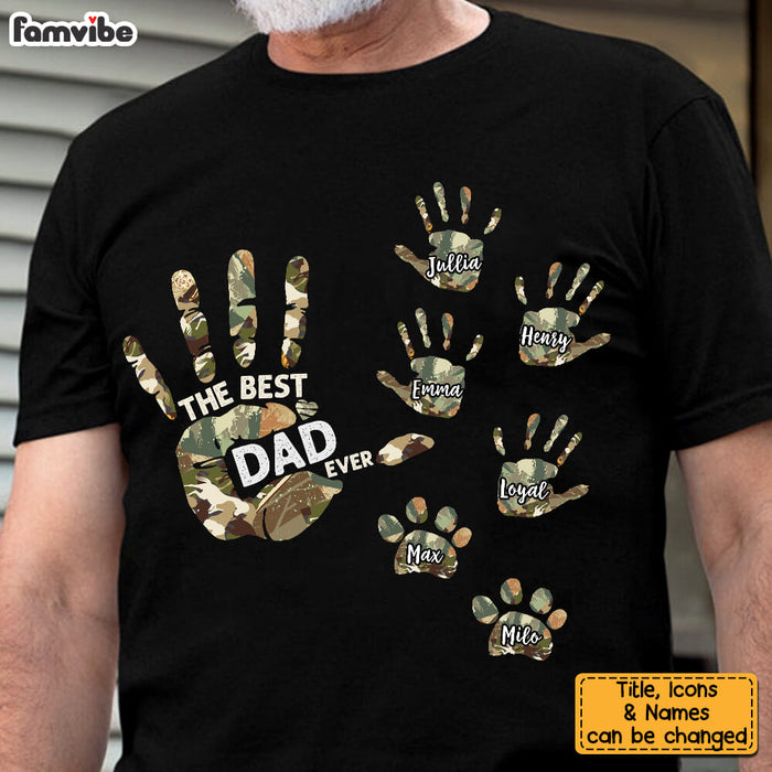 Personalized Gift For Father For Dad Hand Print Shirt - Hoodie - Sweatshirt 25626 1