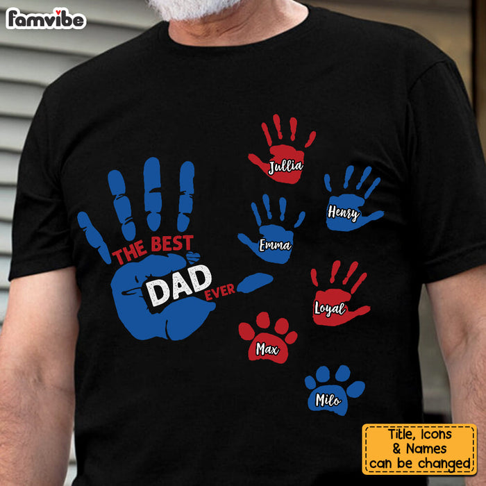 Personalized Gift For Father For Dad Hand Print Shirt - Hoodie - Sweatshirt 25626 1