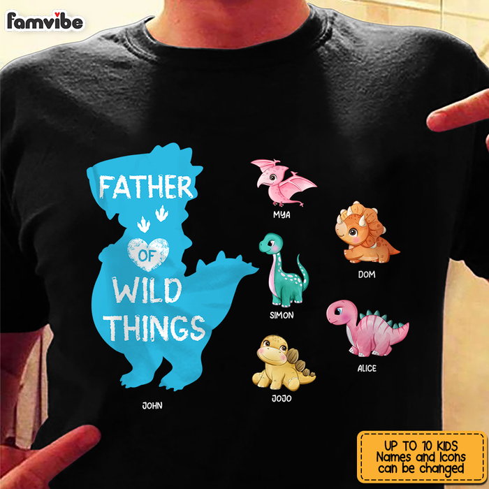 Personalized Father Of Wild Things Dinosaur Shirt - Hoodie - Sweatshirt 25630 1