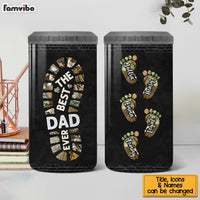 Personalized Gift For Father For Dad Foot Print 4 in 1 Can Cooler 25632 thumb 1