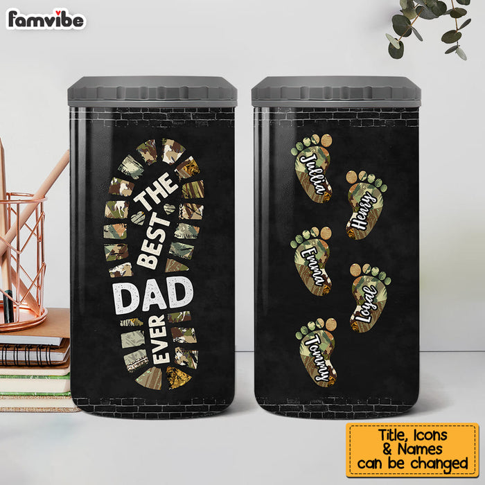 Personalized Gift For Father For Dad Foot Print 4 in 1 Can Cooler 25632 1
