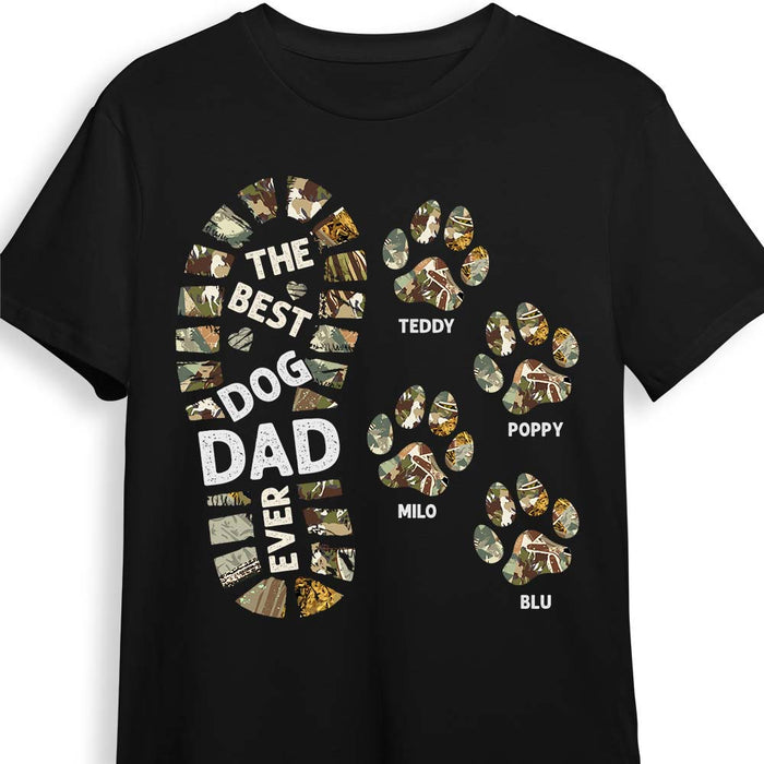 Personalized Dog Dad Foot Print Shirt - Hoodie - Sweatshirt 25635 1