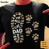 Personalized Dog Dad Foot Print Shirt - Hoodie - Sweatshirt 25635 1