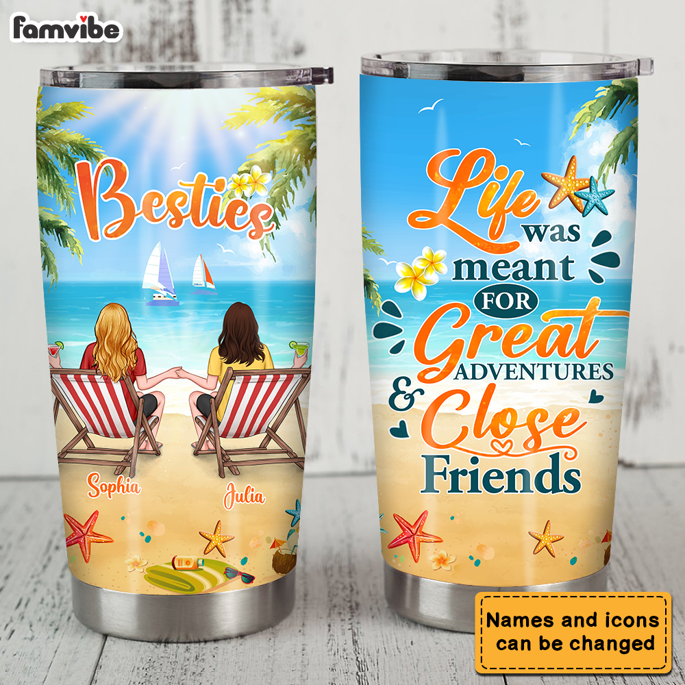 Personalized Great Adventures And Close Friends Steel Tumbler 25636 Primary Mockup