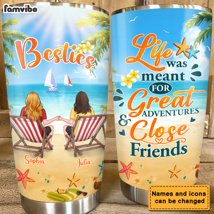 Personalized Great Adventures And Close Friends Steel Tumbler 25636 1