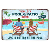 Personalized Pool And Patio Metal Sign 25657 thumb 1