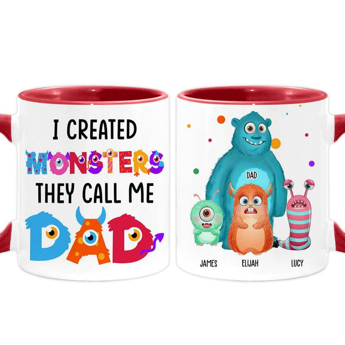 Personalized Dad Created Monsters Funny Mug 25658 1