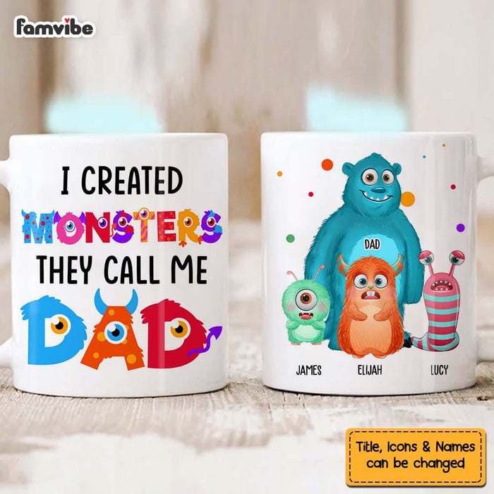 Personalized Dad Created Monsters Funny Mug 25658 1