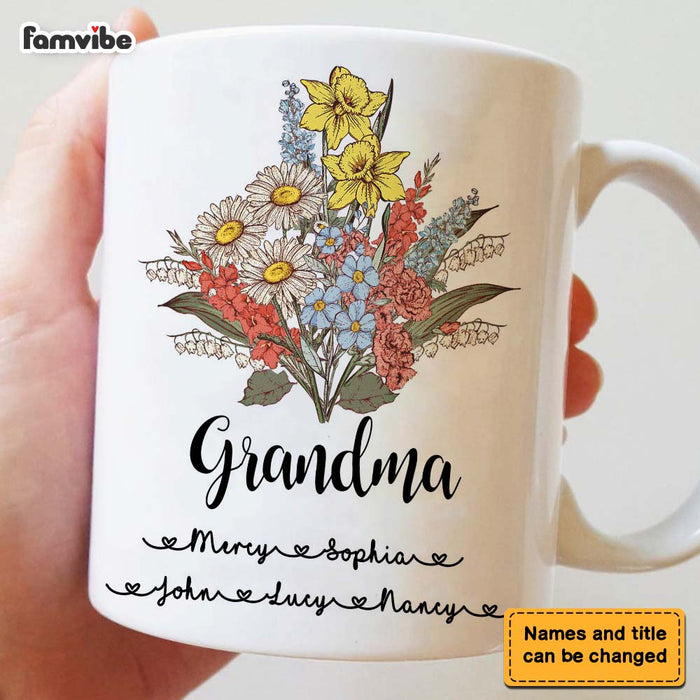 Personalized Grandma Flower Mug 25661 1