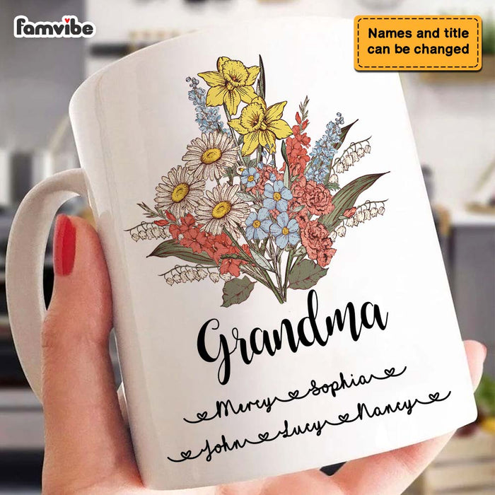 Personalized Grandma Flower Mug 25661 1