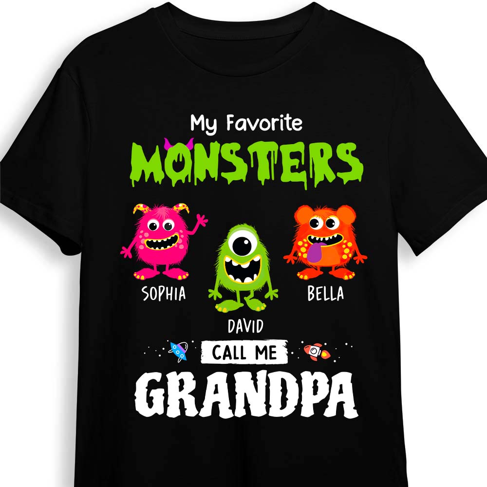 Personalized My Favorite Little Monsters Call Me Grandpa Shirt Hoodie Sweatshirt 25669 Primary Mockup