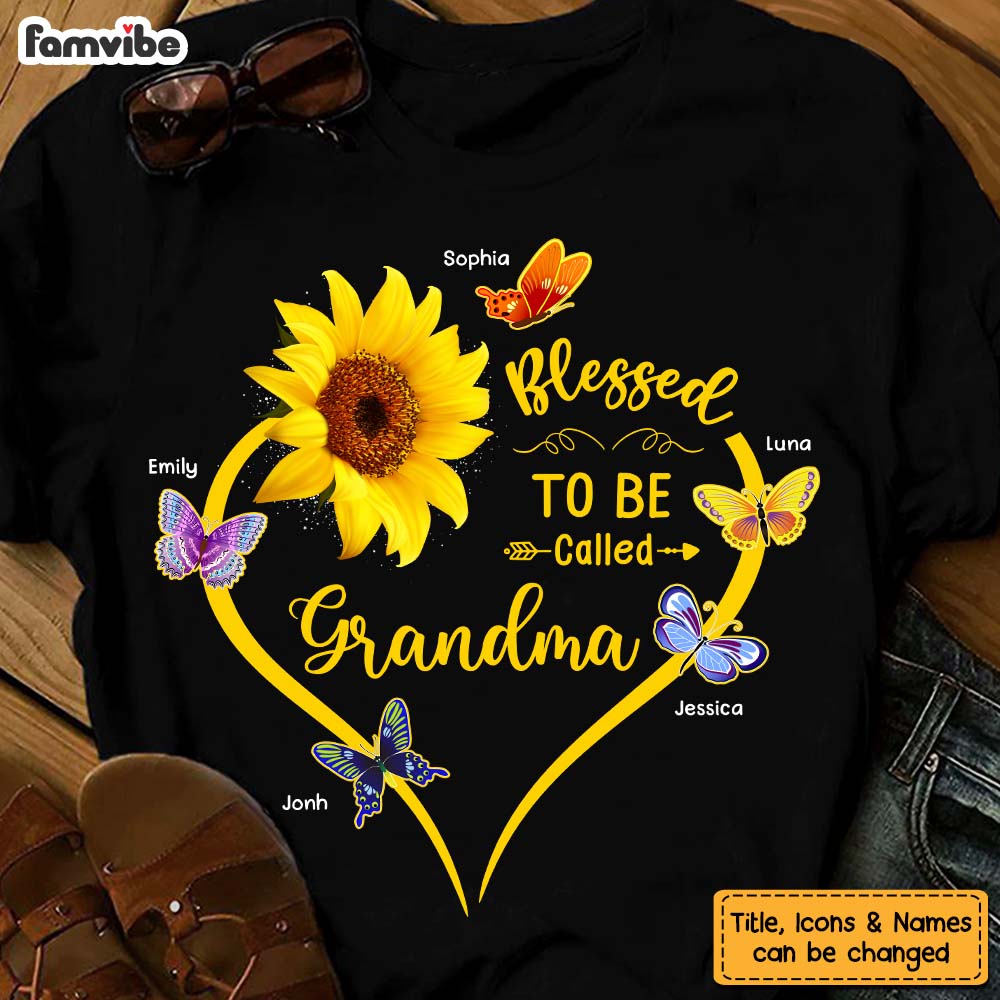 Personalized Blessed To Be Called Grandma Shirt Hoodie Sweatshirt 25670 Primary Mockup