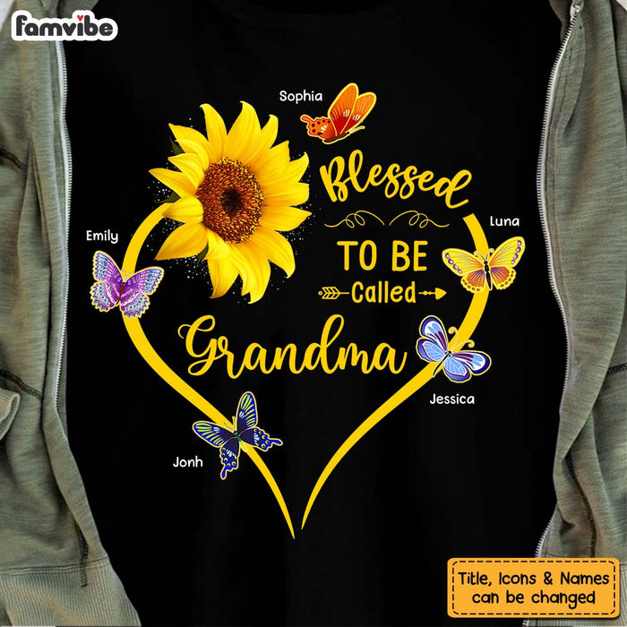 Personalized Blessed To Be Called Grandma Shirt - Hoodie - Sweatshirt 25670 1