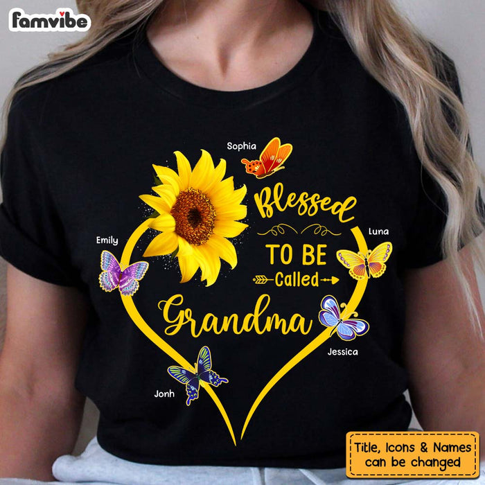 Personalized Blessed To Be Called Grandma Shirt - Hoodie - Sweatshirt 25670 1