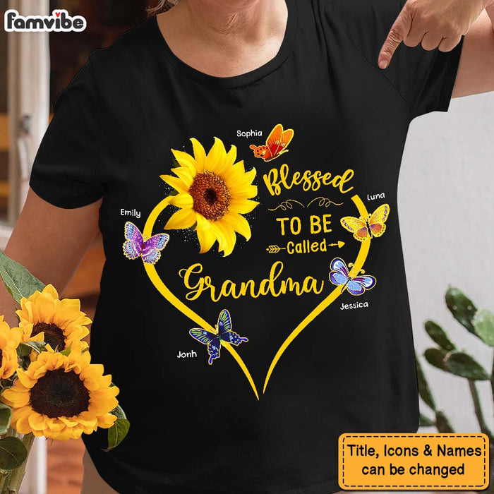 Personalized Blessed To Be Called Grandma Shirt - Hoodie - Sweatshirt 25670 1