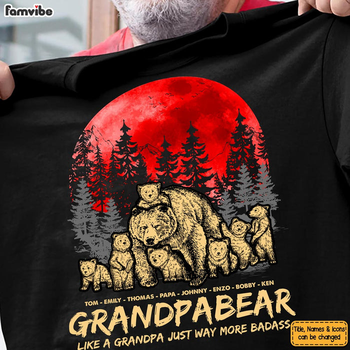 Personalized Gift For Papa Bear Dad Shirt - Hoodie - Sweatshirt 25672 1
