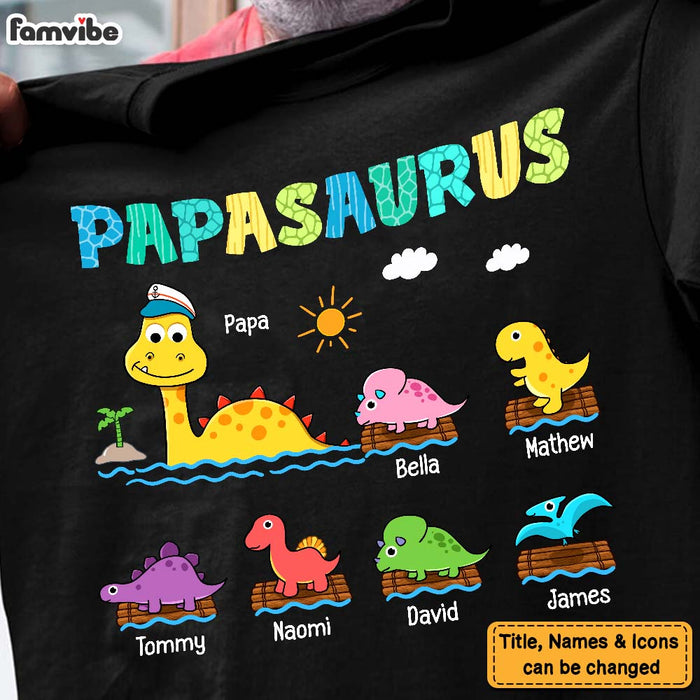 Personalized Papasaurus Sea Shirt - Hoodie - Sweatshirt 25673 1