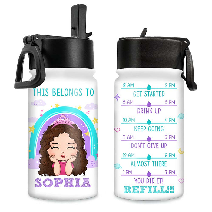 Personalized Gift For Daughter Granddaughter Kids Water Bottle With Straw Lid 25687 1