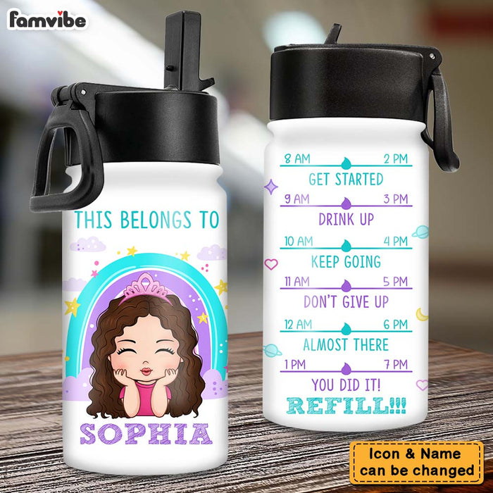 Personalized Gift For Daughter Granddaughter Kids Water Bottle With Straw Lid 25687 1