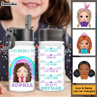 Personalized Gift For Daughter Granddaughter Kids Water Bottle With Straw Lid 25687 thumb 1