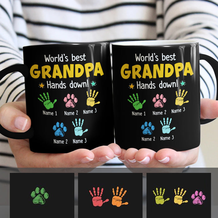 Personalized Grandpa Dad Hands Down Mug MY31 73O34 1
