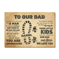 Personalized Gift To My Dad Camo Footprints Canvas 25690 thumb 1