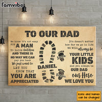 Personalized Gift To My Dad Camo Footprints Canvas 25690 thumb 1