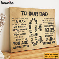Personalized Gift To My Dad Camo Footprints Canvas 25690 thumb 1