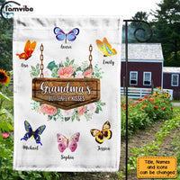 Personalized Grandma's Butterfly Kisses Flag 25695 thumb 1