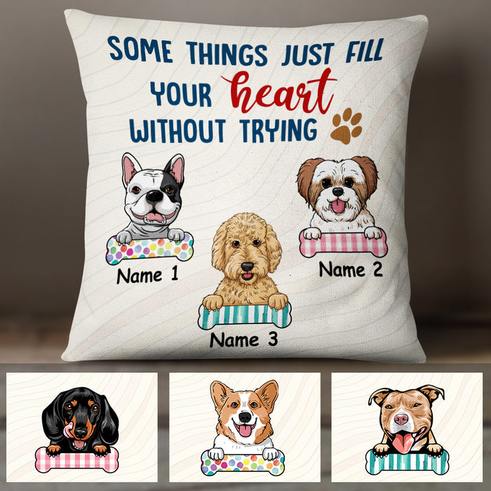 Personalized Dog Fill Your Heart  Pillow DB31 95O47 1