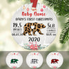 Personalized Bear Baby First Christmas  Ornament OB81 67O36 1