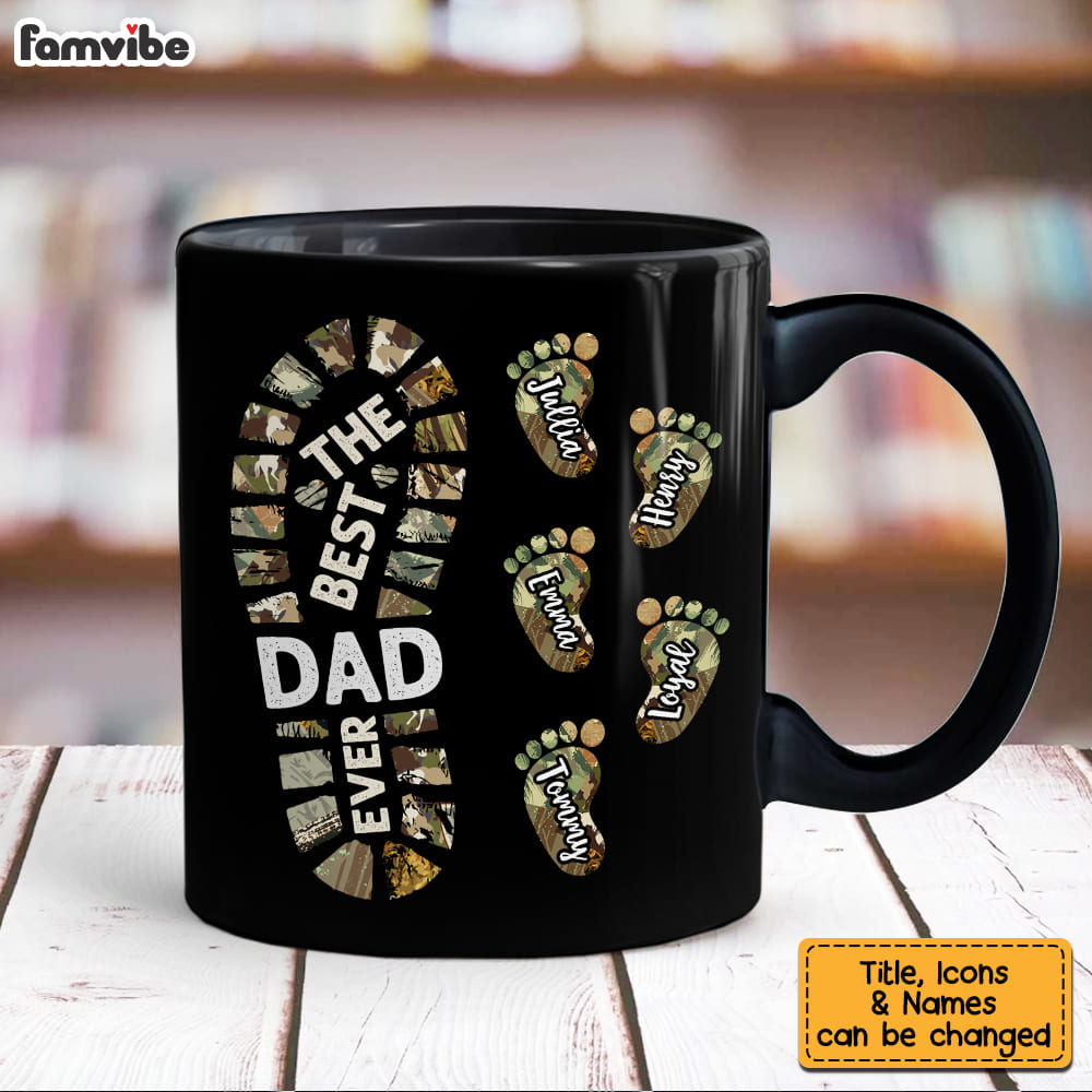 Personalized Gift For Father For Dad Foot Print Mug 24907 25712 Primary Mockup