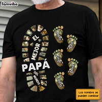Personalized Gift For Father For Dad Foot Print SpanishPapá Shirt - Hoodie - Sweatshirt 25717 thumb 1