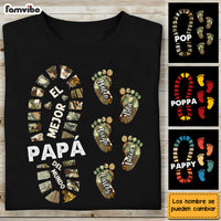Personalized Gift For Father For Dad Foot Print SpanishPapá Shirt - Hoodie - Sweatshirt 25717 thumb 1