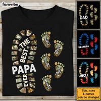Personalized Gift For Grandpa For Papa Foot Print Shirt - Hoodie - Sweatshirt 24907 25718 thumb 1