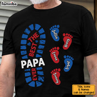Personalized Gift For Grandpa For Papa Foot Print Shirt - Hoodie - Sweatshirt 24907 25718 thumb 1